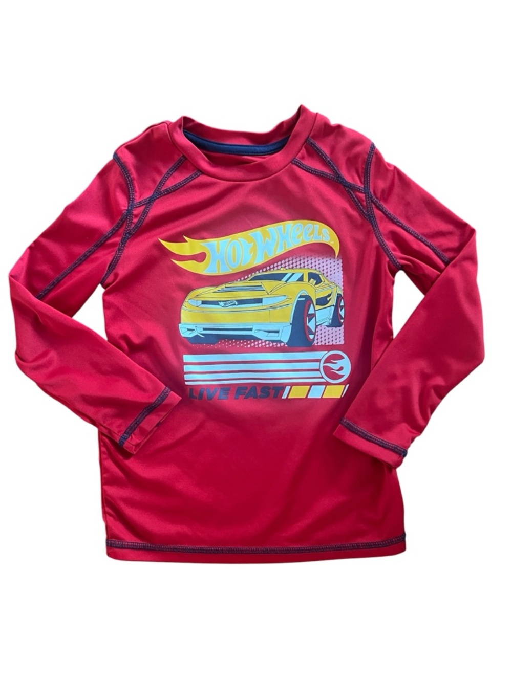 Jumping Beans Active Red Hot Wheels Long Sleeved Shirt Size 5